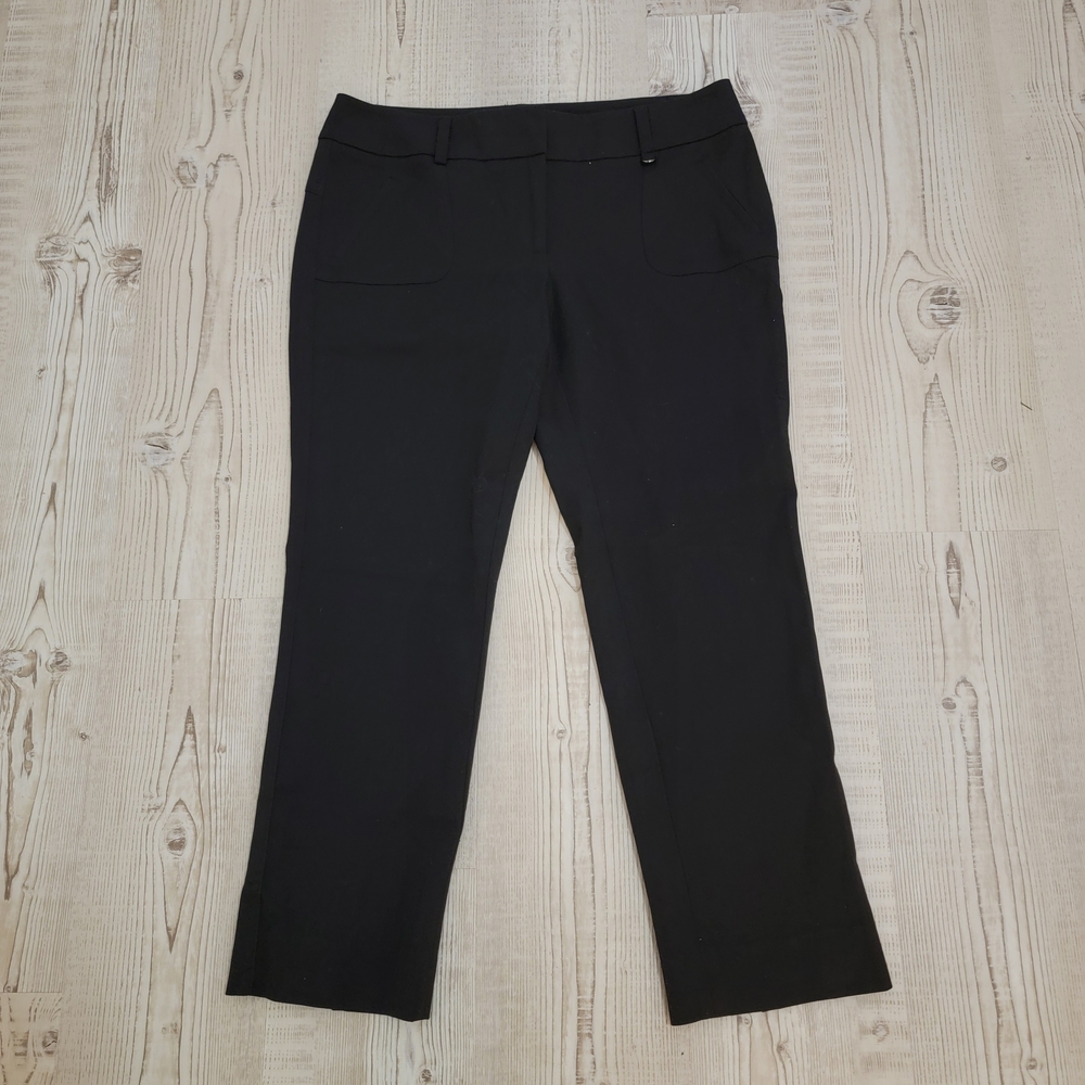 White House Black Market Classic Black Trousers Size 10 R